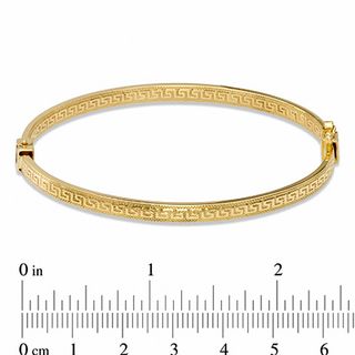 4.0mm Greek Key Bangle in Hollow 14K Gold