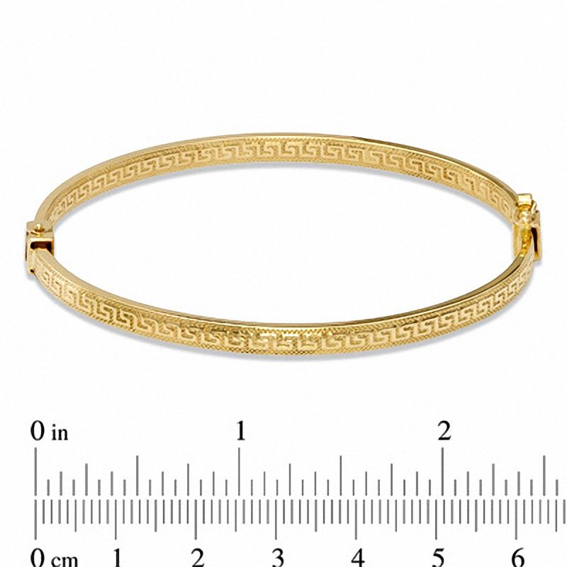 4.0mm Greek Key Bangle in Hollow 14K Gold