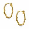 14K Gold 16mm Rope Twist Hoop Earrings