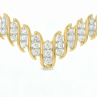 4.00 CT. T.W. Diamond Swirl Necklace in 10K Gold