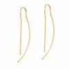 10K Gold Curved Stick Threader Earrings