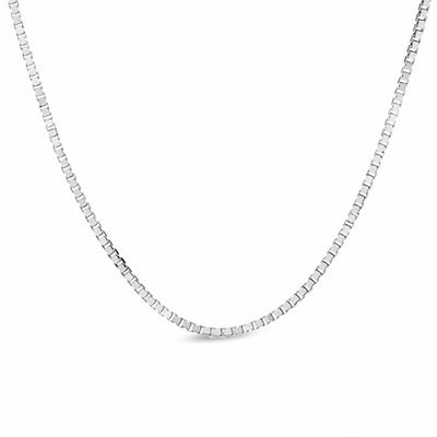 0.52mm Box Chain Necklace in 14K White Gold