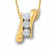 Thumbnail Image 0 of 1.00 CT. T.W. Diamond Three Stone Bypass Pendant in 14K Gold