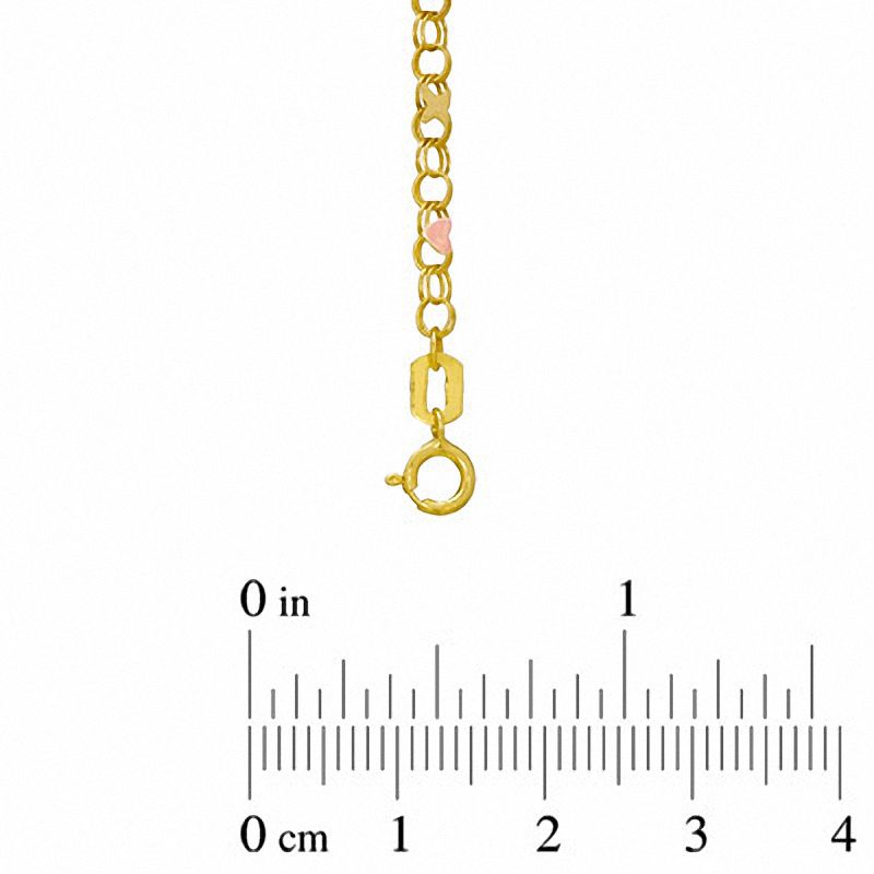 Child's Heart and "X" Bracelet in 10K Two-Tone Gold - 5.5"|Peoples Jewellers