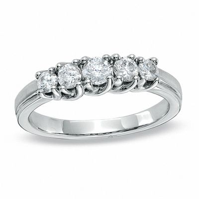 CT. T.W. Diamond Five Stone Ring in 14K Gold