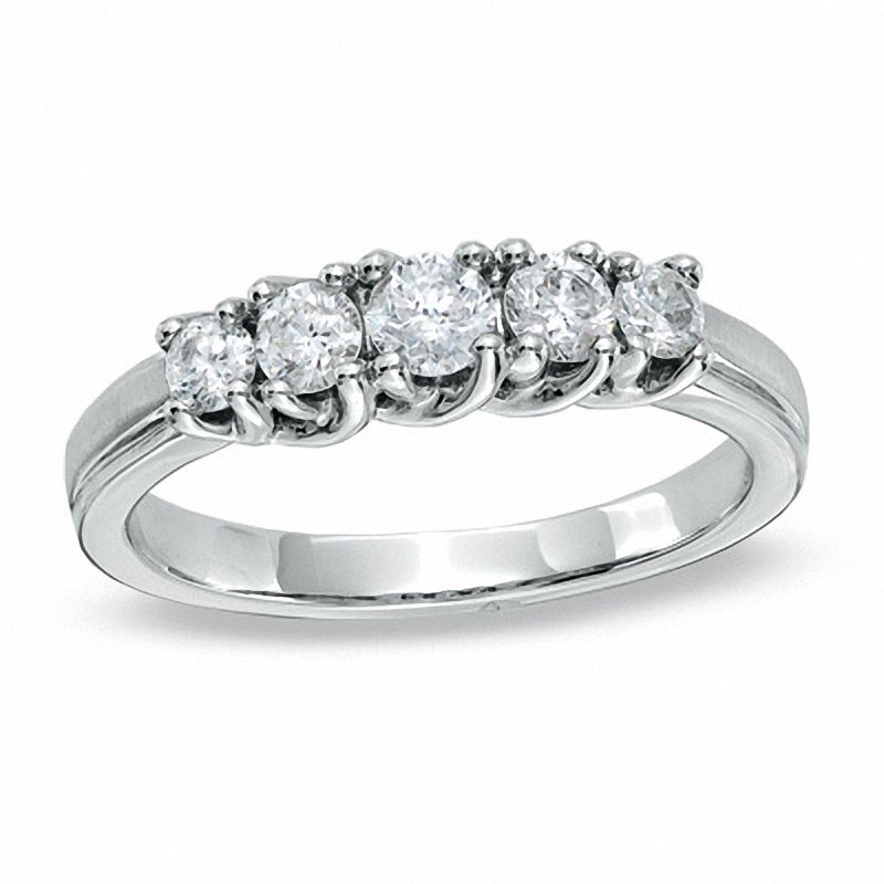 CT. T.W. Diamond Five Stone Ring in 14K Gold|Peoples Jewellers