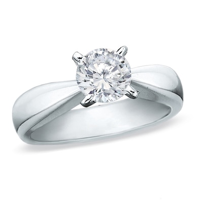 Celebration 100 CT. Canadian Certified Diamond Solitaire Engagement Ring in 14K White Gold (I/SI2