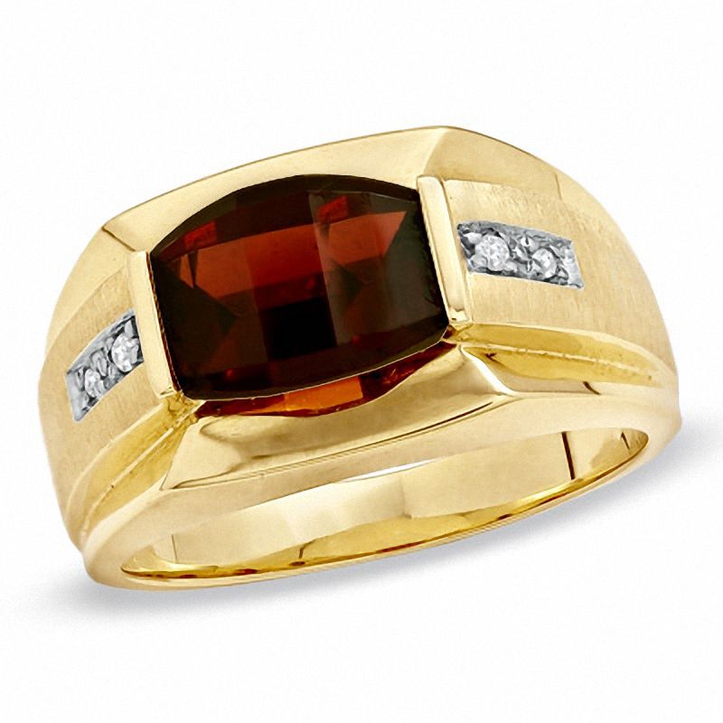 18K Yellow Gold Men's Garnet Ring – Ferro Jewelers