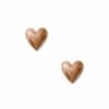 Thumbnail Image 0 of 14K Rose Gold Puffed Heart Stud Earrings