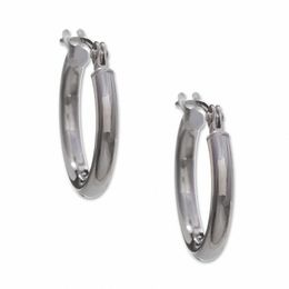 13.0mm Medium Hoop Earrings in 14K White Gold