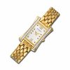 Thumbnail Image 0 of Ladies' Wittnauer Barrymore™ Diamond Accent Gold-Tone Watch with Rectangular Mother-of-Pearl Dial (Model: 12R23)