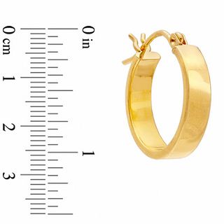 14K Gold Small Wedding Band Hoop Earrings