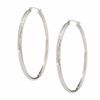 14K White Gold 45mm Hoop Earrings