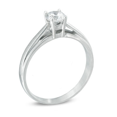 0.50 CT. Certified Canadian Diamond Solitaire Engagement Ring in 14K White Gold (F/I1)