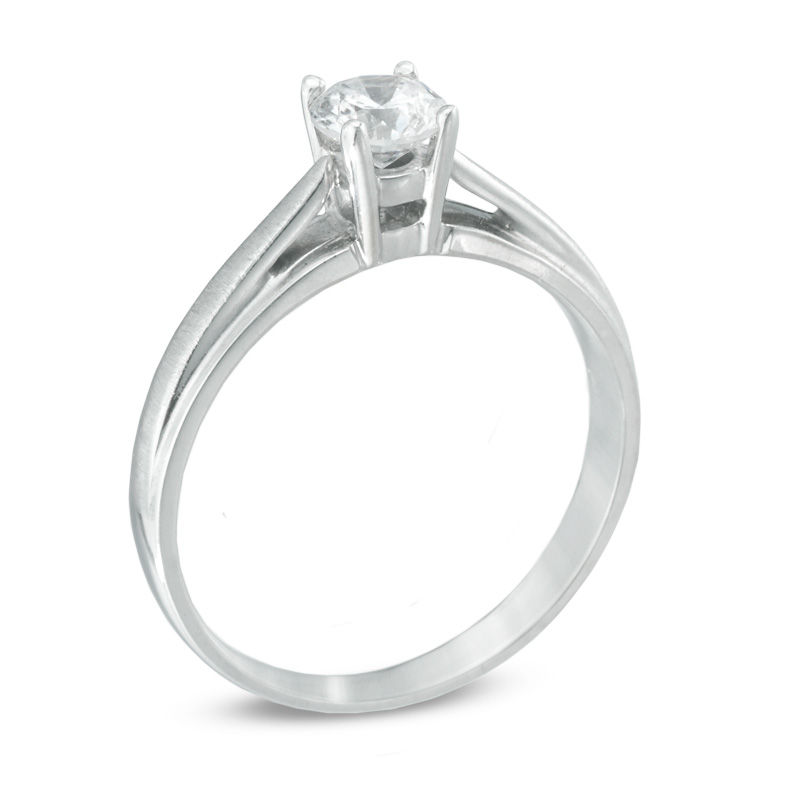 0.50 CT. Certified Canadian Diamond Solitaire Engagement Ring in 14K White Gold (F/I1)|Peoples Jewellers