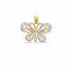 10K Tri-Tone Gold Butterfly Charm