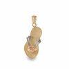 Thumbnail Image 0 of 10K Tri-Colour Gold Sandal Charm Pendant