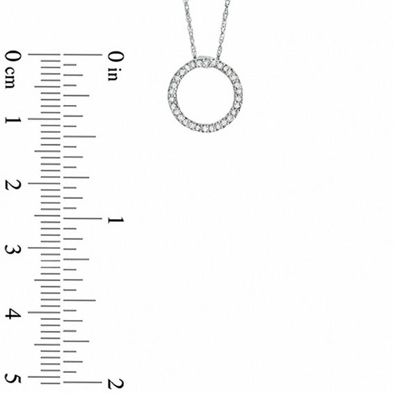 CT. T.W. Diamond Circle Pendant in 10K White Gold