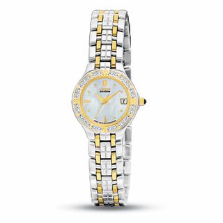 Ladies' Two-Tone Citizen Eco-Drive Lucca Watch (Model: EW0694-56D)