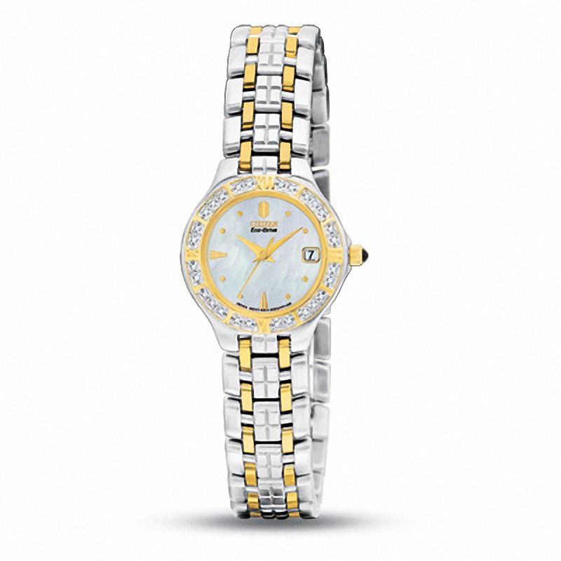 Ladies' Two-Tone Citizen Eco-Drive Lucca Watch (Model: EW0694-56D)|Peoples Jewellers