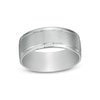 Thumbnail Image 0 of Men's 8.0mm Satin Comfort-Fit Wedding Band in 14K White Gold - Size 10
