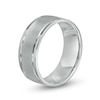 Thumbnail Image 2 of Men's 8.0mm Satin Comfort-Fit Wedding Band in 14K White Gold - Size 10