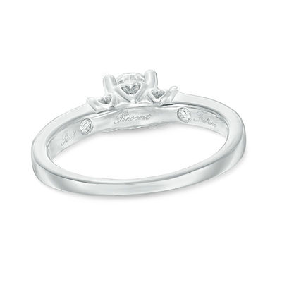 0.50 CT. T.W. Diamond Past Present Future® Engagement Ring in 14K White Gold (I-J/I2)