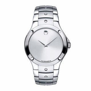 Men's Movado SE Stainless Steel Watch with Silver Dial (Model: 0605789)