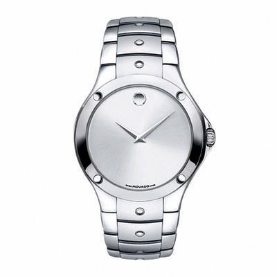 Men's Movado SE Stainless Steel Watch with Silver Dial (Model: 0605789)