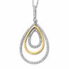 Thumbnail Image 1 of 0.30 CT. T.W. Diamond Triple Teardrop Pendant in 10K Gold