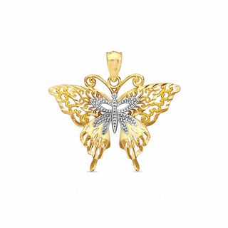 Butterfly Charm in 10K Two-Tone Gold