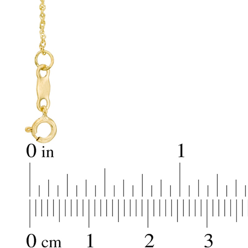 10K Gold Diamond-Cut Leaf "Y" Necklace