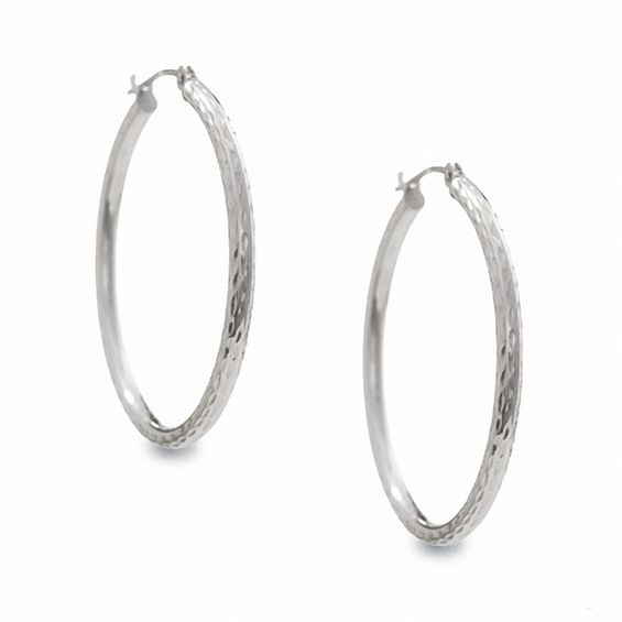 14K Gold 29mm Hoop Earrings