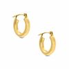 14K Gold Triangle Hoop Earrings