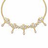 10K Two-Tone Gold Diamond-Cut Filigree Flower Necklace