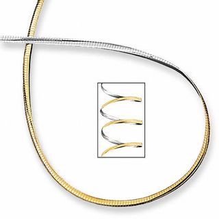 Reversible 2.0mm Omega Necklace in 10K Gold - 17"