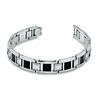 Thumbnail Image 1 of Men's Tungsten and Stainless Steel Bracelet with Black Carbon Fibre Accents