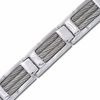 Thumbnail Image 1 of Men's Three-Row Cable Bracelet in Stainless Steel - 8.25"