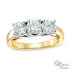 1.50 CT. T.W. Diamond Three Stone Anniversary Ring in 14K Two-Tone Gold