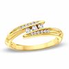 0.18 CT. T.W. Diamond Three Stone Bypass Ring in 10K Gold