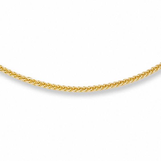 Ladies' 1.0mm Square Wheat Chain Necklace in 14K Gold - 18"