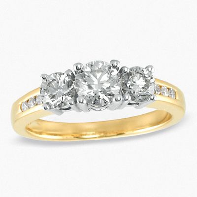 1.25 CT. T.W. Diamond Three Stone Ring in 14K Gold