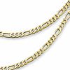 Men's 10K Gold 5.4mm Figaro Bracelet and Necklace Set