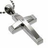 Thumbnail Image 0 of Simmons Jewellery Co. Men's Stainless Steel Cross Pendant with Diamond Accent