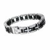 Thumbnail Image 0 of Simmons Jewelry Co. Men's Stainless Steel Cross Link Bracelet with Diamond Accent