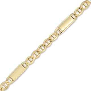 Men's 120 Gauge Mariner Bar Chain Bracelet in 10K Gold - 8.5"