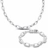 Thumbnail Image 0 of Men's Stainless Steel Square Link Chain Necklace and Bracelet Set