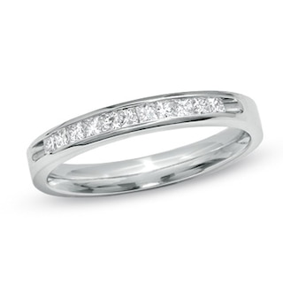 Ladies' CT. T.W. Princess-Cut Diamond Wedding Band in 14K White Gold