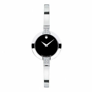 Ladies' Movado Bela Stainless Steel Bangle Watch with Diamond Accents (Model: 0605855)