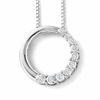 Thumbnail Image 0 of 0.17 CT. T.W. Journey Diamond Circle Pendant in Sterling Silver